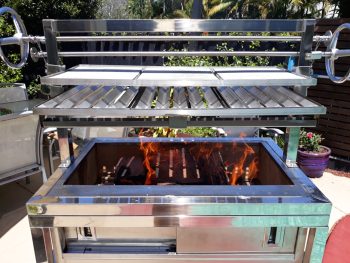 Gaucho Commercial Argentinean Style Two Tier Adjustable Height Wood Fire Parilla Grill